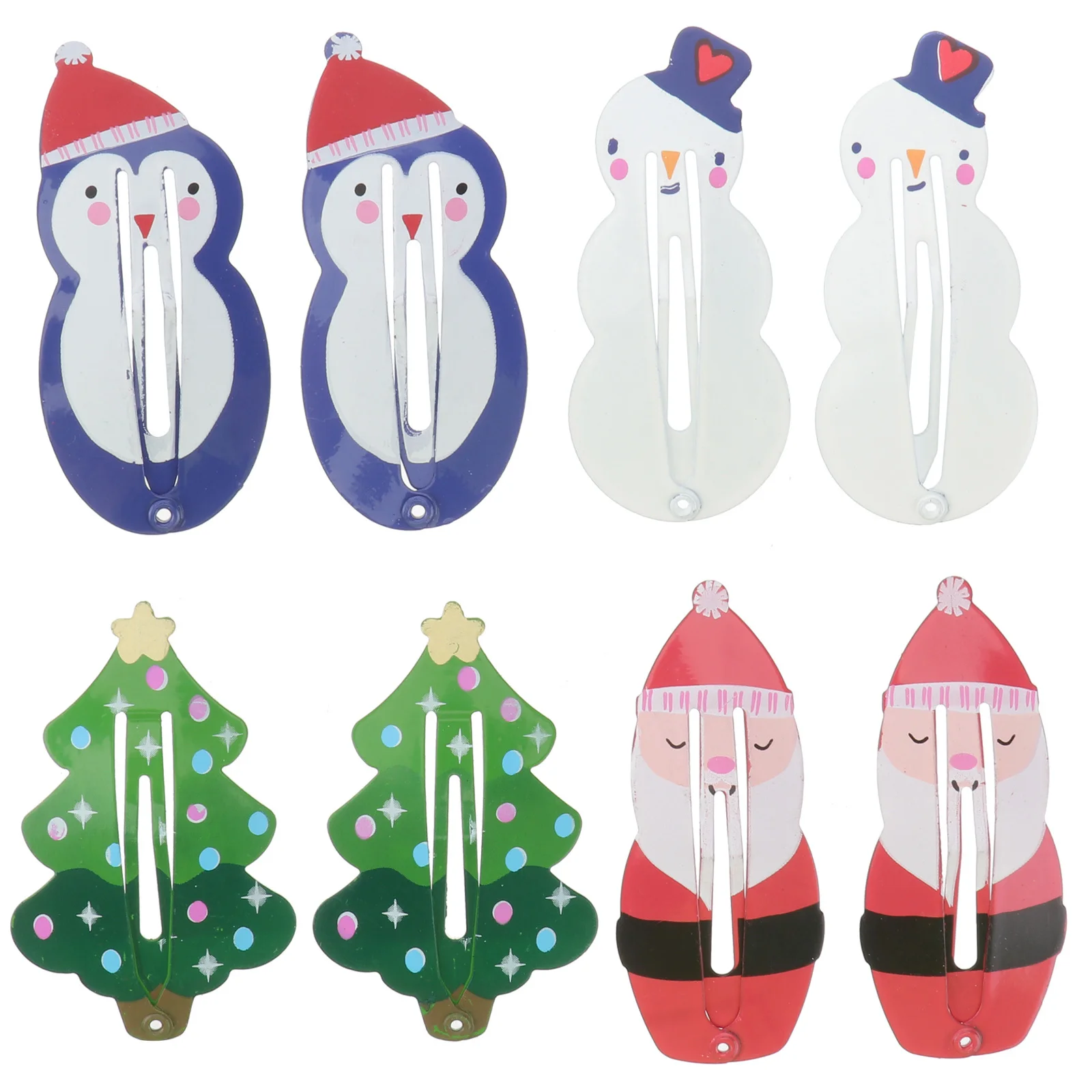 8 stuks Kerst Haarspeldjes Haarspeldjes Haaraccessoires Rode Kerstman Groene Boom Wit Blauw Sneeuwpop voor