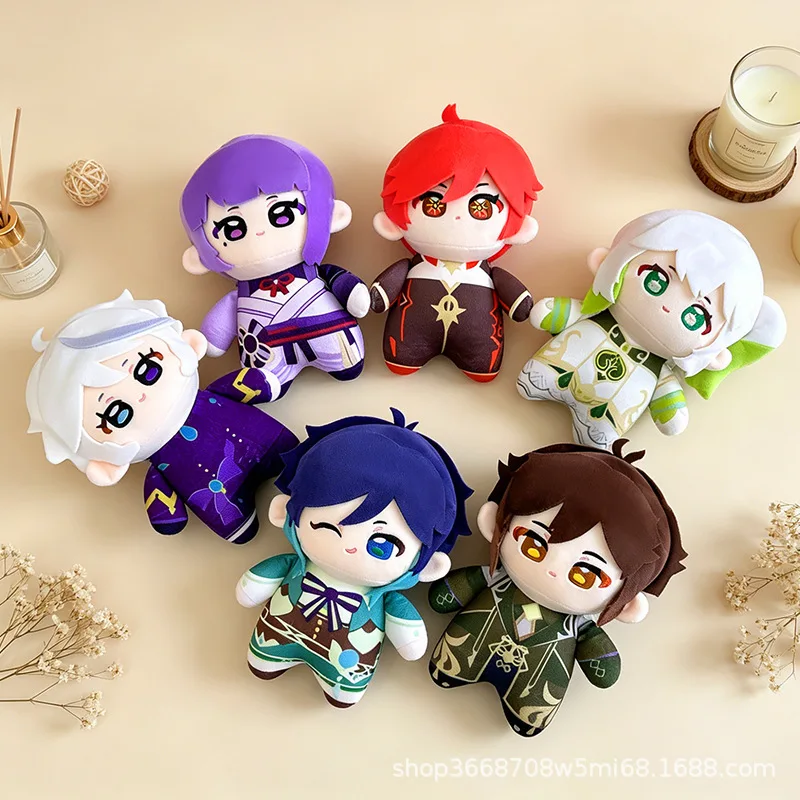 New 23cm Anime Two-dimensional Genshin Impact Series Plush Doll Doll Couple Style Cute Pendant Girl Birthday Gift Christmas Gift
