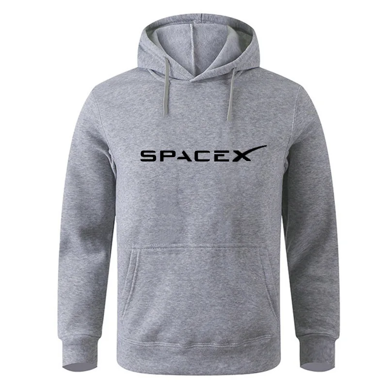 Space X Space Travel Print Hoodie Men Women Fleece Sporty Oversiz Cotton Hoodies Man Hip Hop Style Sweatshirt Fashion Streetwear