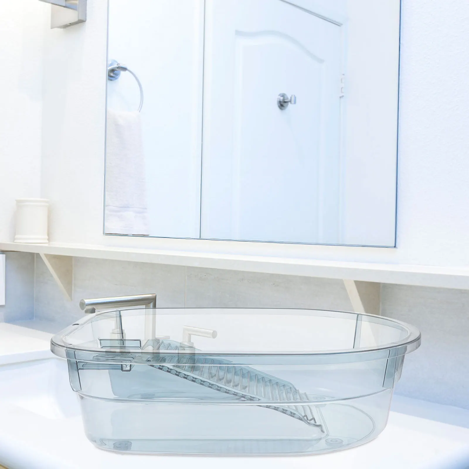

Washboard Basin for H Washing Baby Clothes PP Material Laundry Supplies Home Dorm Use High Transparency Non Deformable