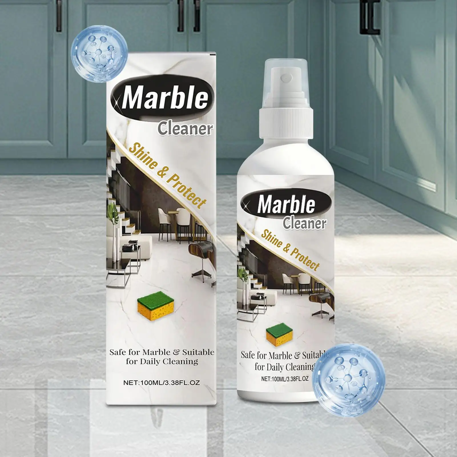 

Средство для чистки мраморных столов 100 мл, многофункциональное, для глубокой очистки, полировки гранита, восстановления блеска мрамора, удаления пятен, для ежедневного использования на кварце