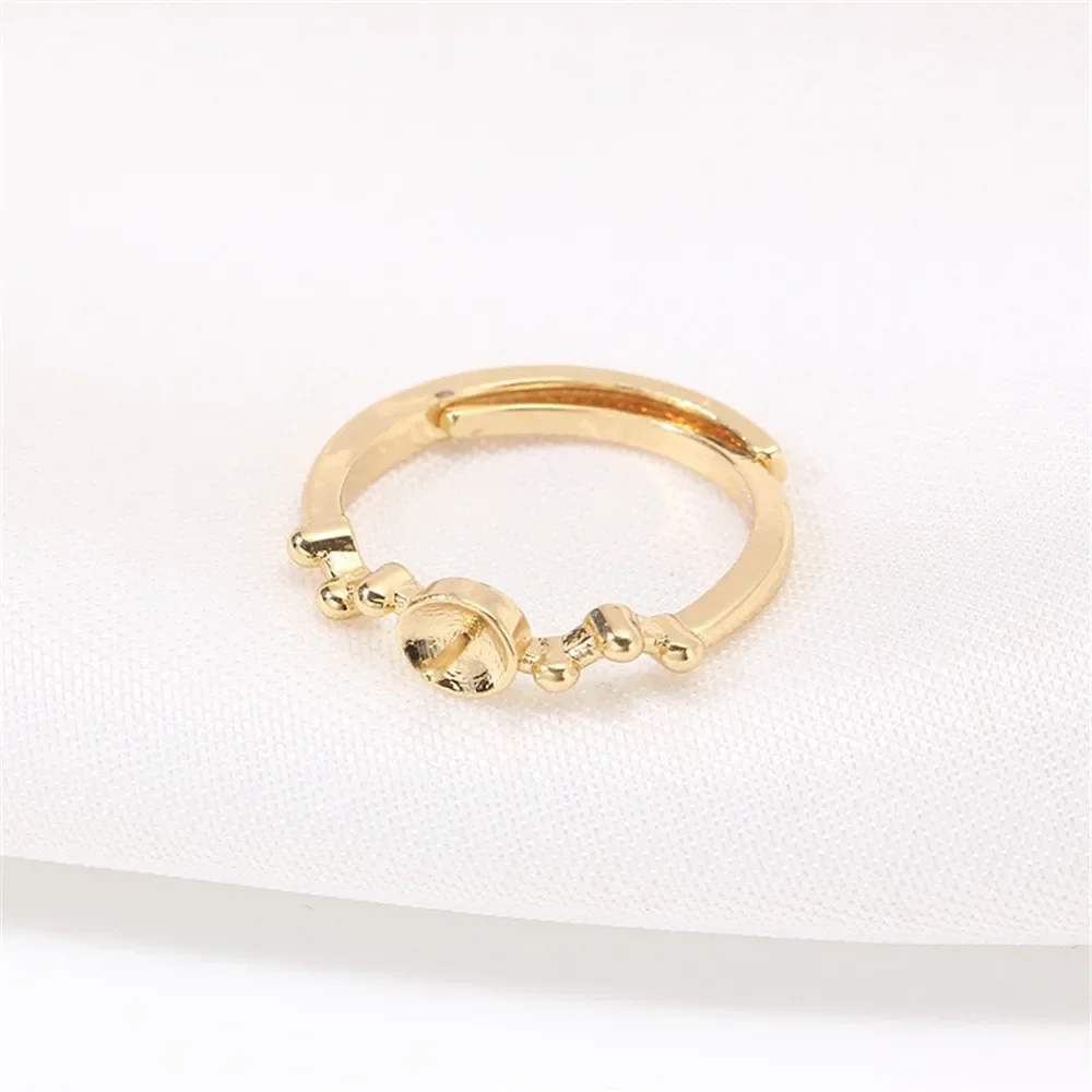 

Регулируемые позолоченные жемчужные кольца, фурнитура и аксессуары - для изготовления ювелирных изделий, оптовая продажа, товары для рукоделия 6-8 мм