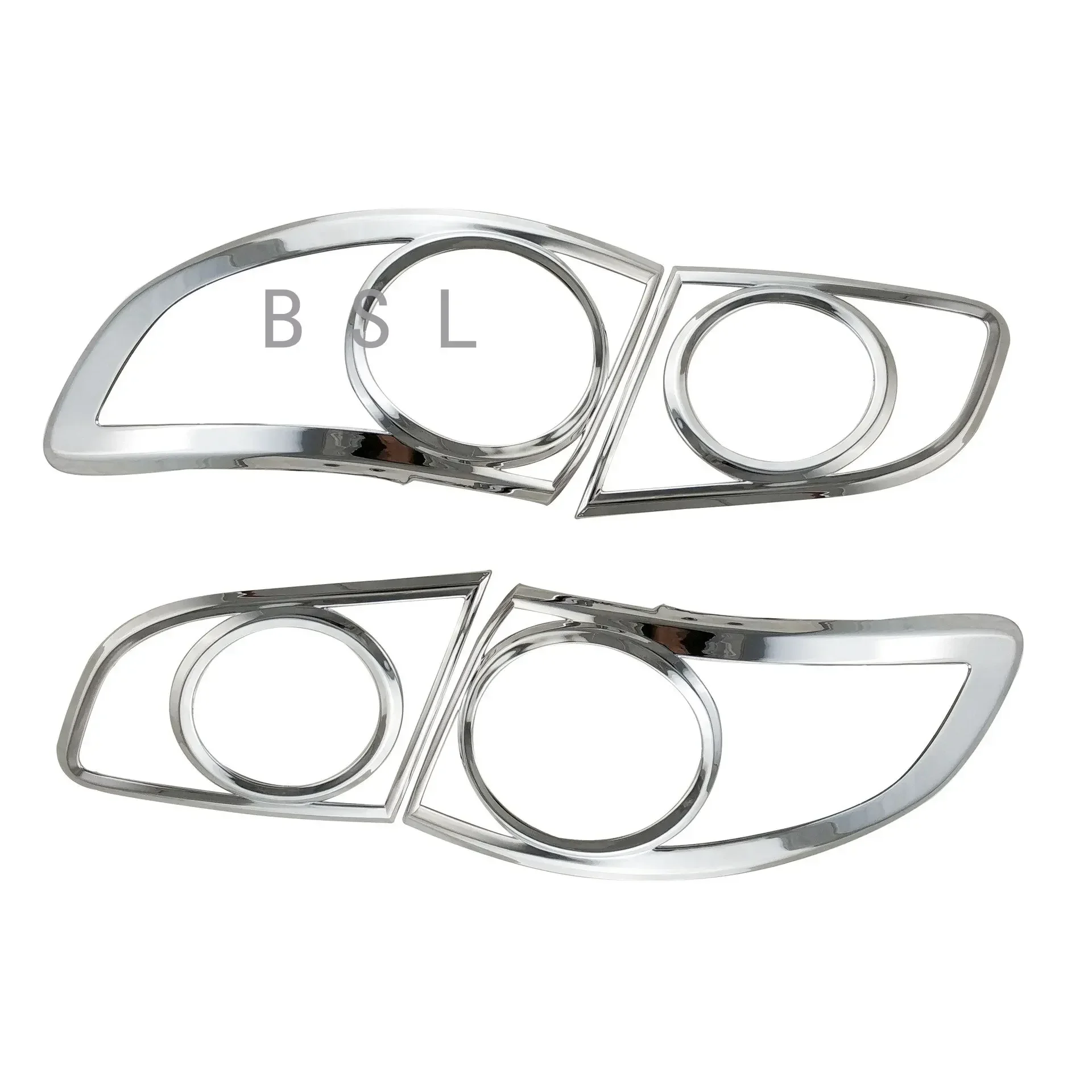 car for hyundai Santa Fe 2007-2011 Rear lamp cover Finish High quality 4 pcs. ABS chrome cover on the rear headlight of the