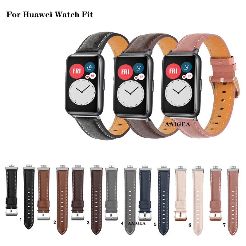 Da Thời Trang Dây Đồng Hồ Cho Đồng Hồ Huawei Watch Phù Hợp Với Dây Đeo Thay Thế Thanh Lịch Bracele Phụ Kiện Correa