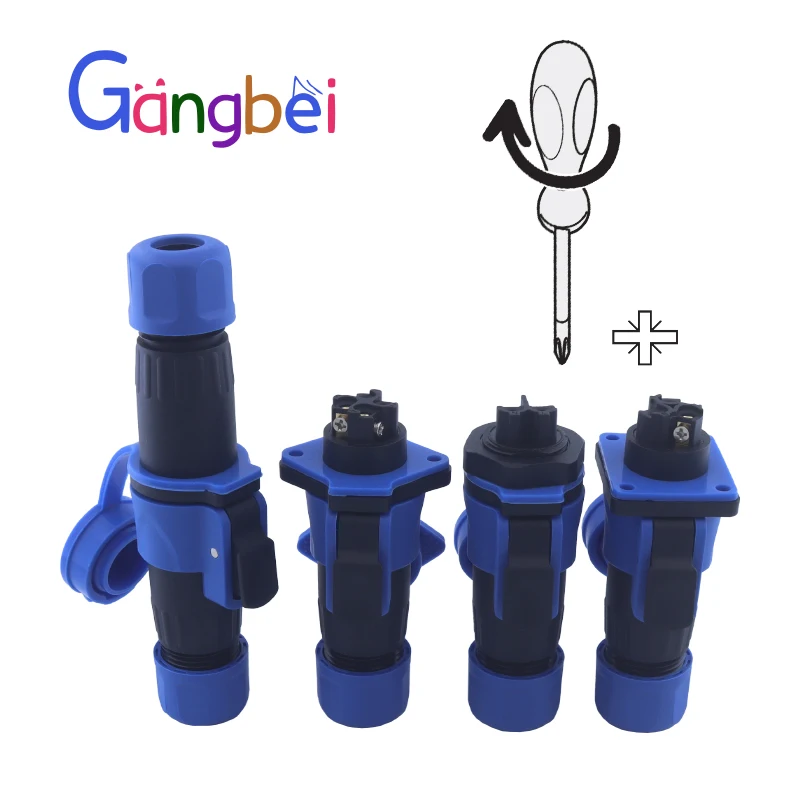 IP68 Waterproof Quick Connector FD12 12mm FD16 FD20 20mm 2Pin 3Pin 4Pin 5Pin 6Pin 7Pin 9 Pin Circular Push Pull Self-Locking for