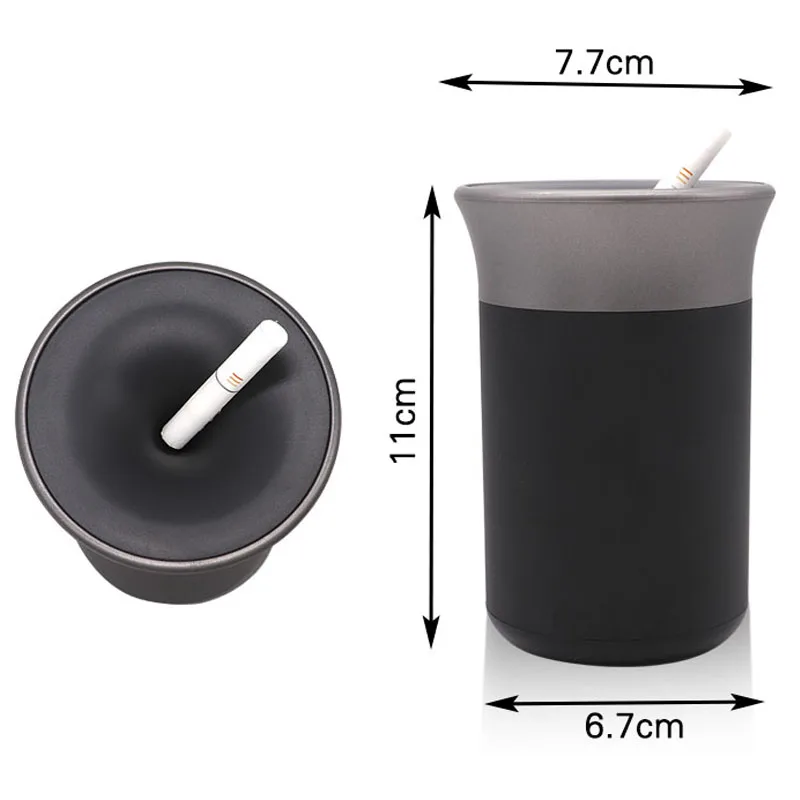 Black Portable Car Ash Tray Ashtray Storage Cup desk Ashtray Cigarette Holder