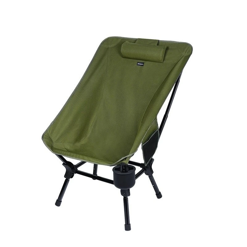 

Adjustable High Back Folding Moon Chair with Cup Holder and Side Pocket Portable Aluminum Alloy