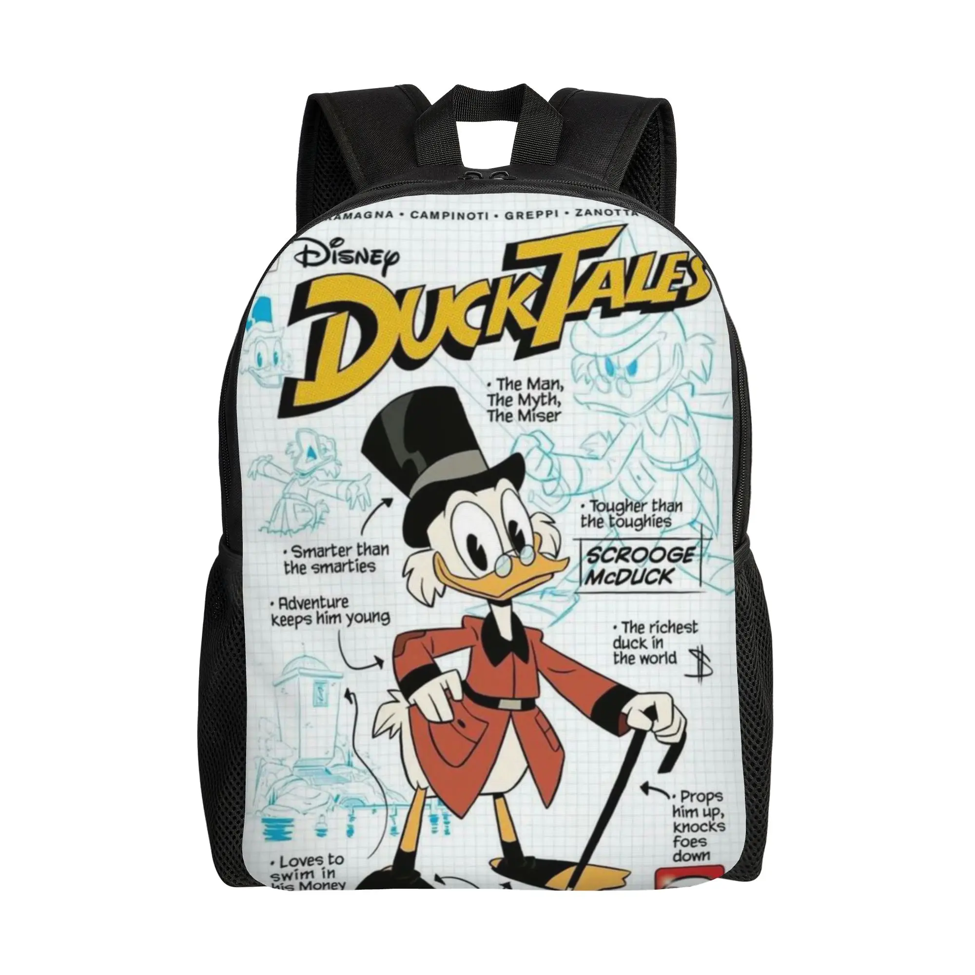 

Back to school season Scrooge McDuck Schoolbag DuckTales Unisex Snack Storage Backpack