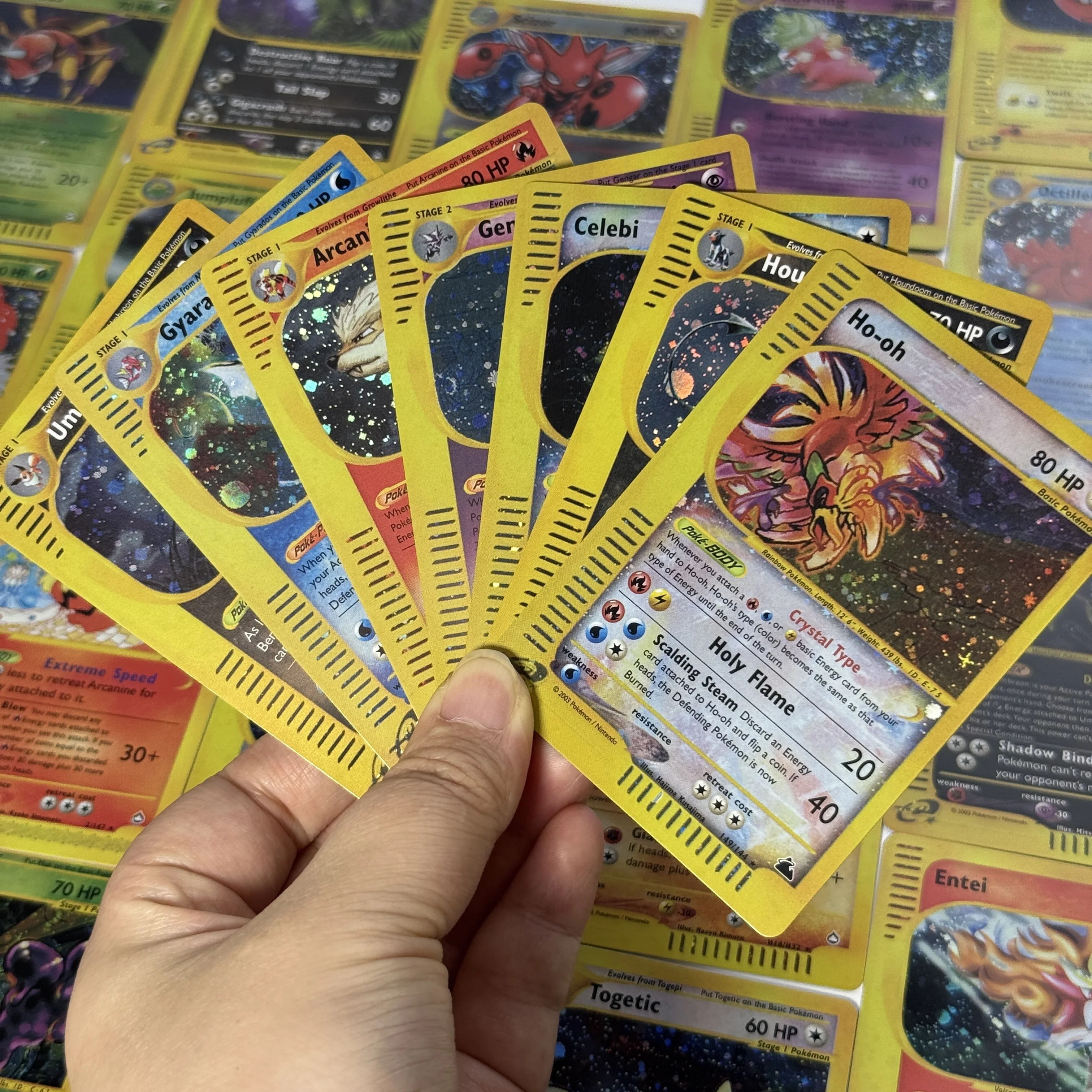 55PCS/Set PKM PTCG-F Whole Set Umbreon Charizard Alakazam Gengar Vaporeon Ampharos Toys gifts game cards complete collection