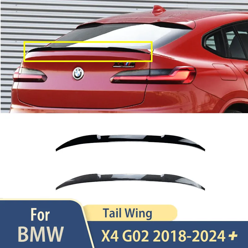 

For BMW X4 G02 M 2018-2024+ Tail Wing Accessories Car Rear Trunk Lid Spoiler Lip Extension Exterior Trim Modification Body Kits