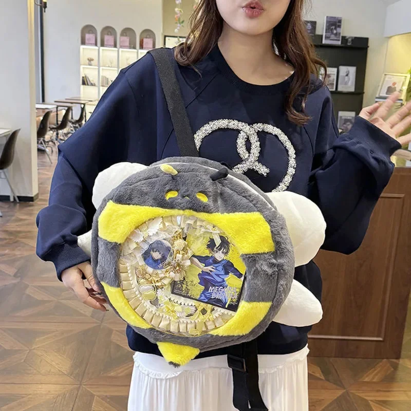 Bee Jk Itabag Backpack Worker Poor High-capacity Backpack Y2K Kawaii Anime Cartoon Transparent Plush Student Backpack New