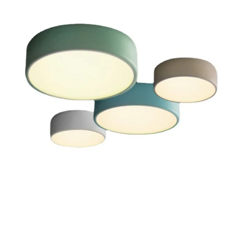 

Nordic simple modern living room bedroom study home macaron color LED ceiling light