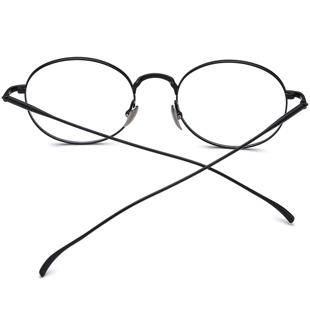 NIANZHEN سبائك التيتانيوم النظارات الإطار الرجال جولة العلامة التجارية تصميم نظارات النساء خفيفة الوزن الرجعية نظارات نظارات 1640