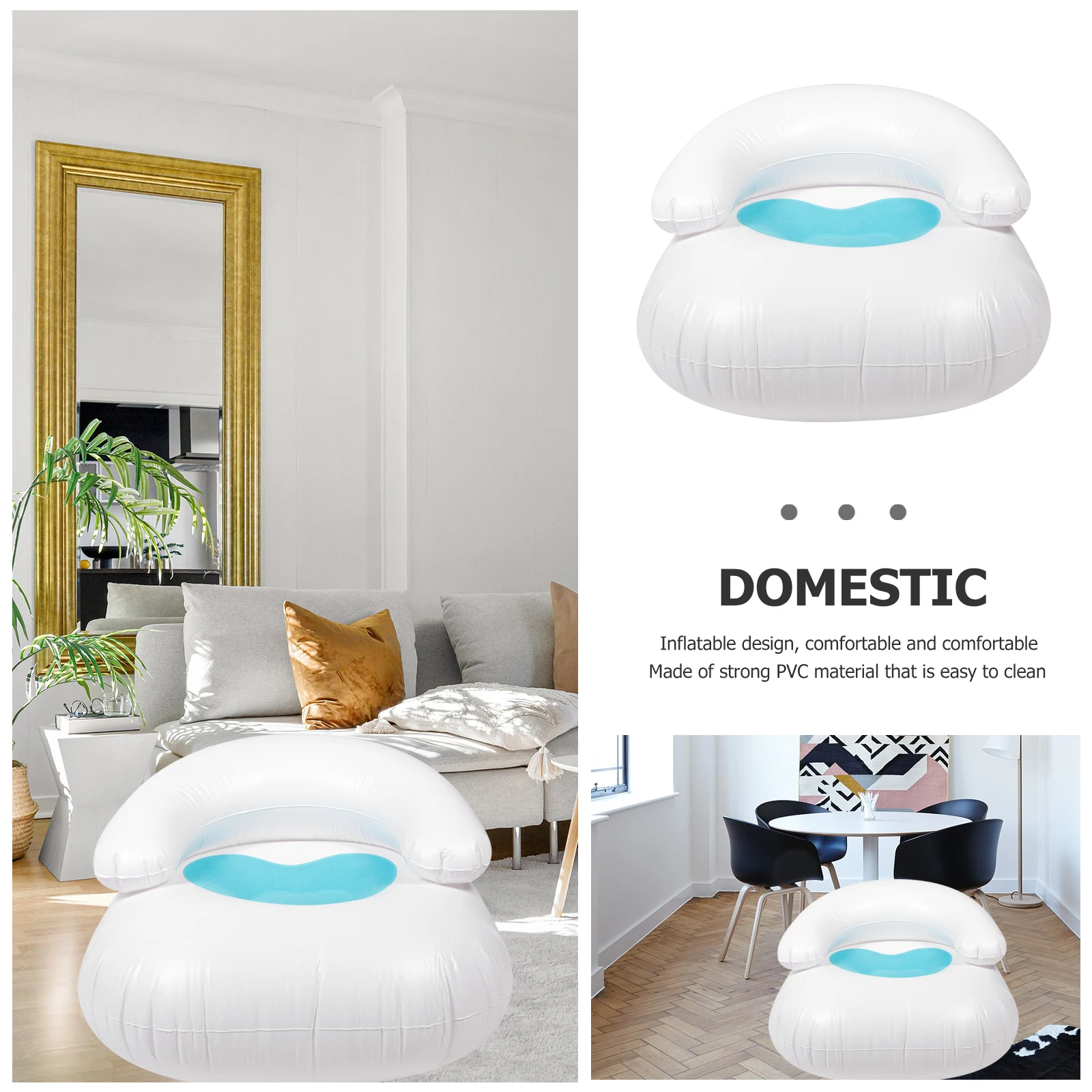 

Inflatable Sofa Household PVC Foldable Lightweight Air Lounger Portable Comfortable Inflated Chair Couch for Indoor Outdoor