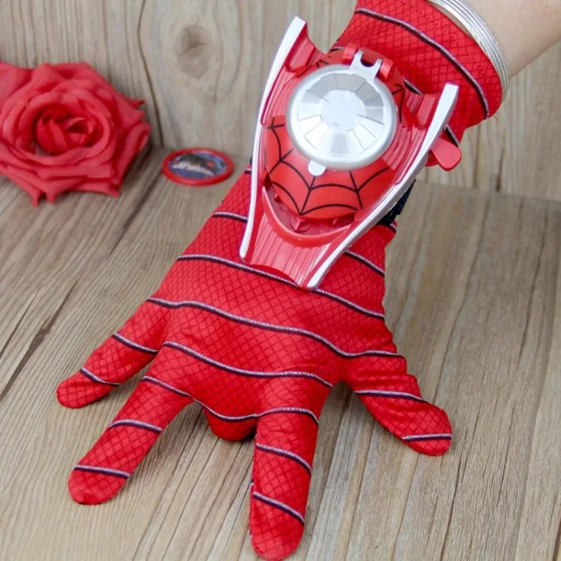 อุปกรณ์ต่อพ่วงภาพยนตร์ Spider Man UFO Launcher ถุงมือ LED Light Mask ชุดคอสเพลย์อุปกรณ์เสริมปาร์ตี้อะนิเมะเครื่องแต่งกาย Props