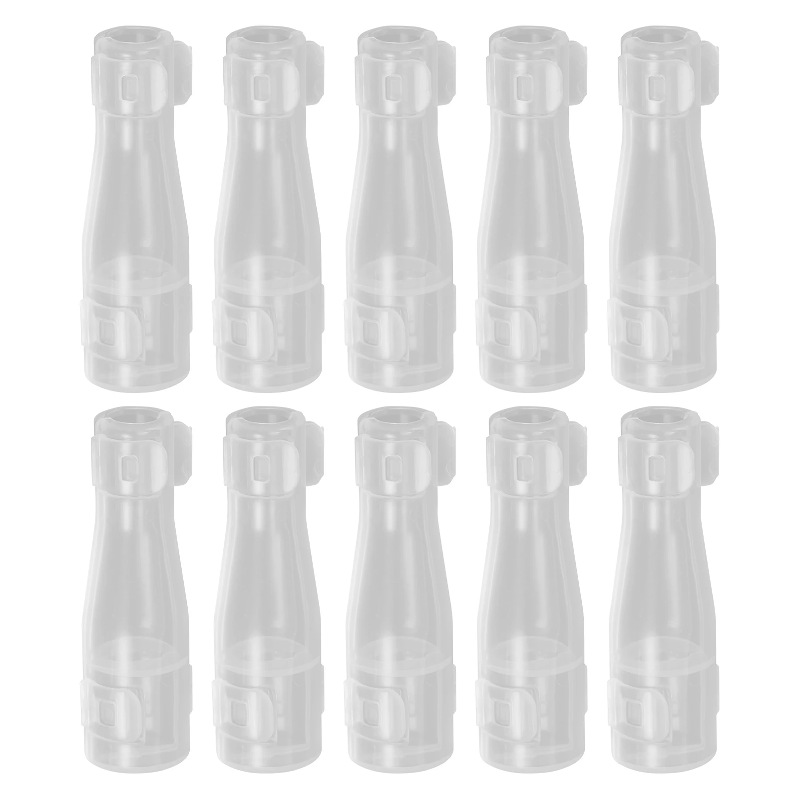 

10 Pcs Dust-proof Cover Brush Head Protective Storage Organizer Plastic Eyebrow