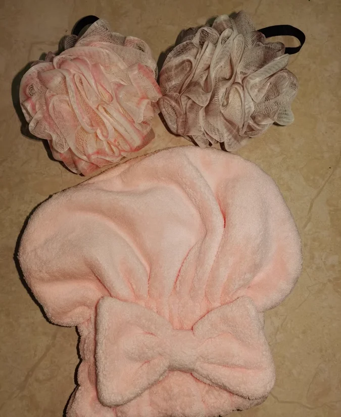 Coral Fleece Hair Towel Wrap Super Absorbent Shower Cap with Bow for Women Bath Prevent Hair From Getting Wet Bathroom Products