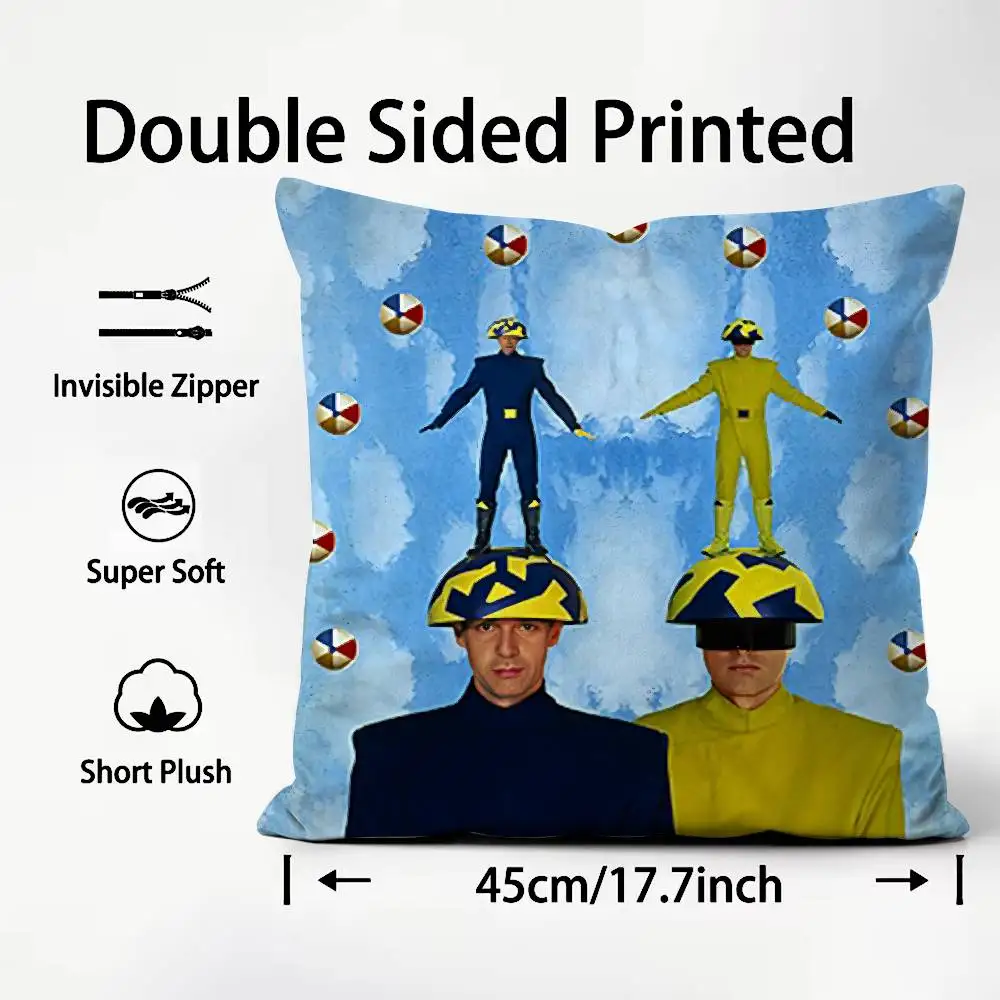 Music P-Pet Shop Boys Band Pillow Case Pattern Printed Pillowcase For Living Room Sofa Cushion Cover & Bedroom Decor