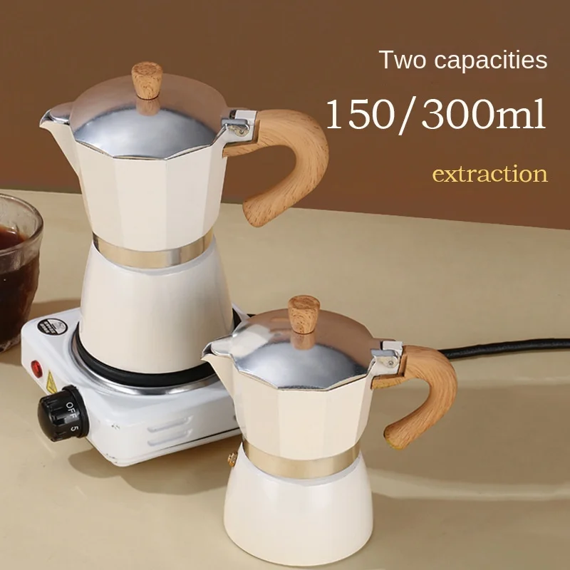 Single valve mocha pot Italian small coffee pot hand punch automatic electric ceramic stove coffee making utensils set맥심 믹스커피