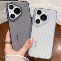 Soft Transparent Corrugated Phone Case for Huawei Pura 70 P70 Ultra P40 P50 P60 Pro Silicone Soft Ultra Thin Clear Back Cover