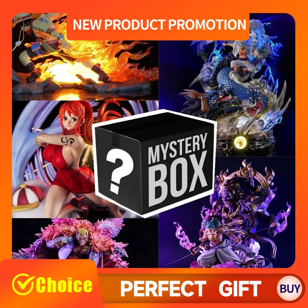 قطعة واحدة أنيمي الشكل صندوق الغموض لوفي جير 5 الأباطرة محظوظ صندوق صندوق أعمى 10-30 سنتيمتر شخصية عشوائية تحصيل لعبة هدية ل