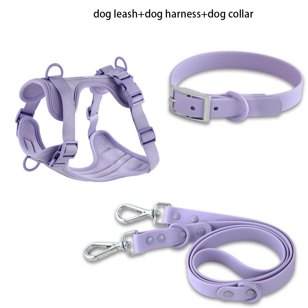 

Comfortable And Breathable Dog Harnesses Adjustable Set Collars-f- Harnesses & Leashes Small Medium Dog Double Leash