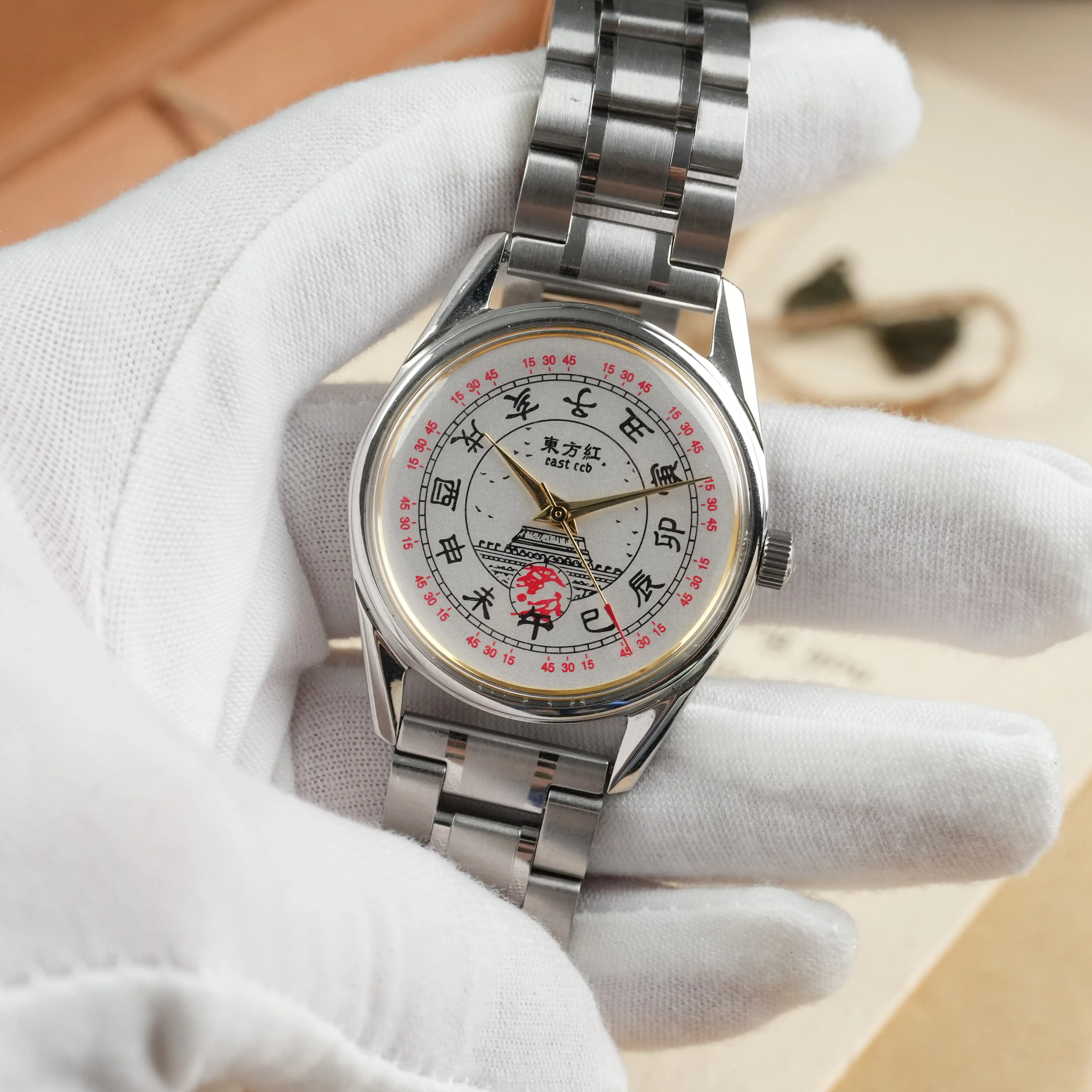 

Мужские механические часы Diamond Brand 38 мм с ручным заводом, памятные часы в честь мира, водонепроницаемые