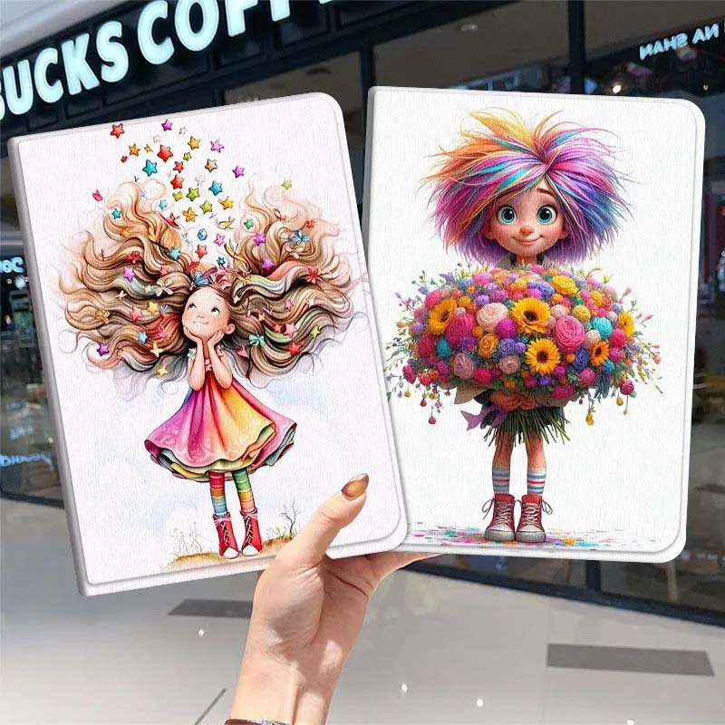 

Art Design Color Girl Gift For Samsung Galaxy Tab A7 A A8 A9 A11 S6 S11 10.1 10.4 10.5 Inch Lite PLus Soft Tablet Case