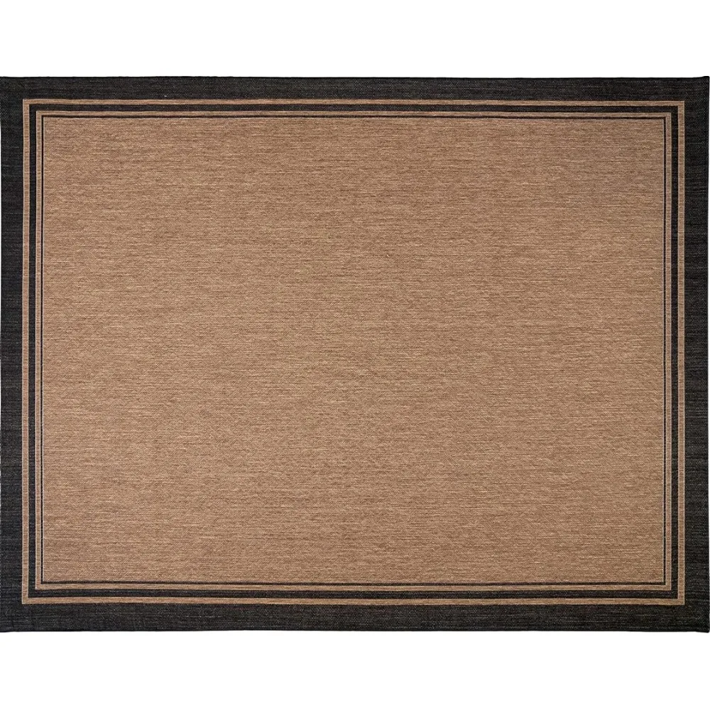 

Indoor Outdoor Classic Flatweave Area Rug, Stain & UV Resistant Carpet, Deck, Patio, Poolside & Mudroom, 9x13 Ft Extra Large