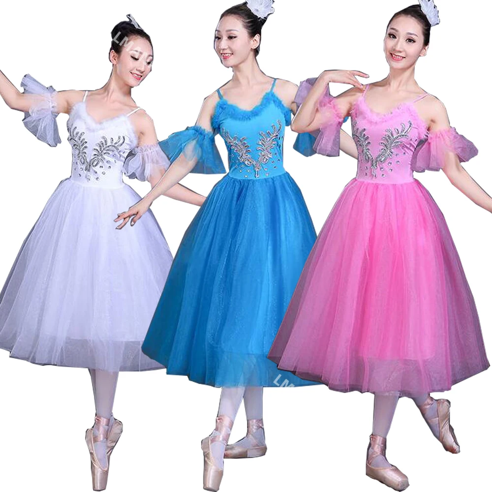 

White Swan Lake Ballet Stage wear Costumes Adult Romantic Platter Ballet Dress Girls Women Classical Ballet Tutu Dance wear Suit