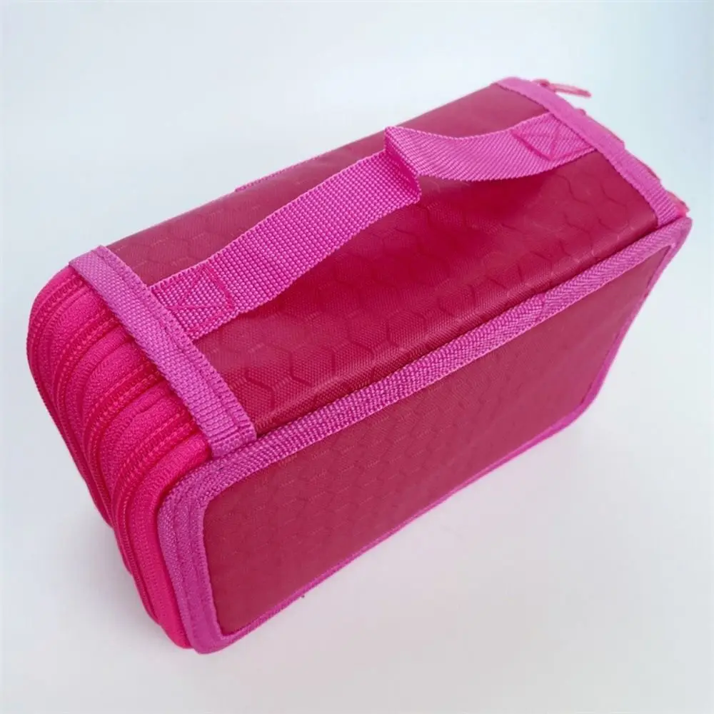 Large Capacity Oxford Cloth Pen Bag Waterproof 72-Hole Stationery Storage Bag Multi-layer Pencil Case School Office