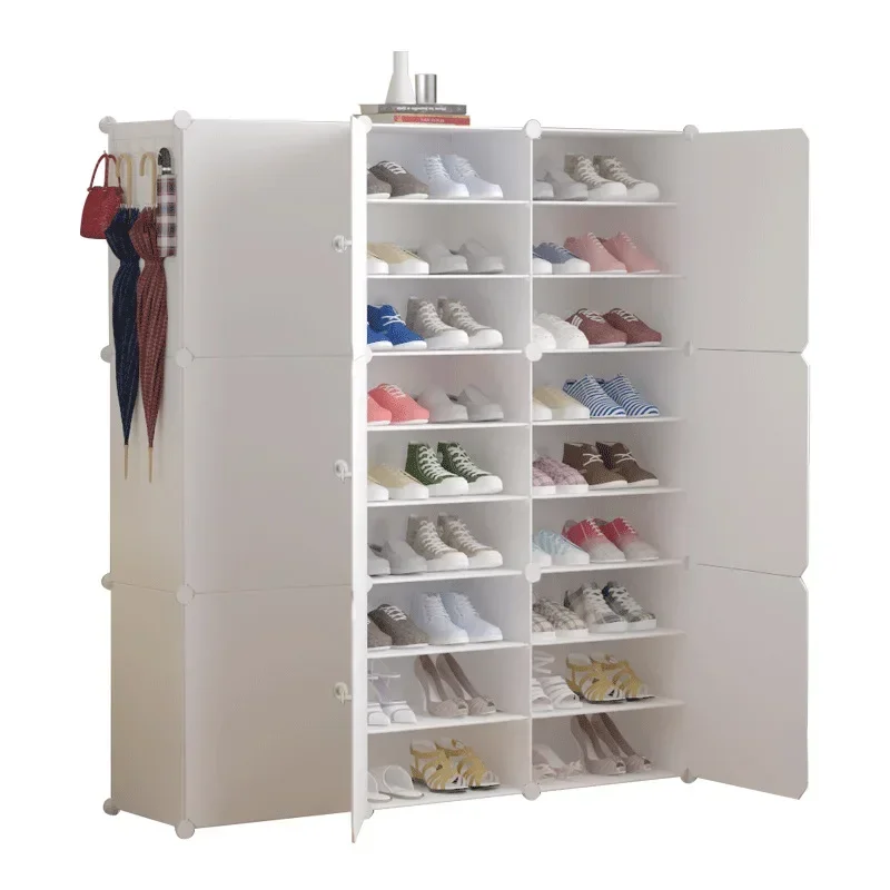 

Simple and adjustable shoe rack, three-layer plastic household space saving shoe cabinet, economical dormitory, simple and moder