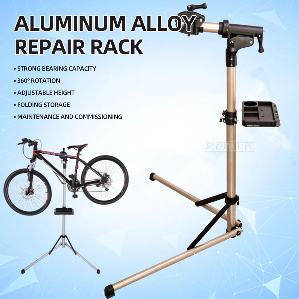 

Professional Bicycle Repair Tools Bike Rack Holder Storage Bicycle Repair Stand Aluminum Alloy Bike Work Stand Adjustable Fold