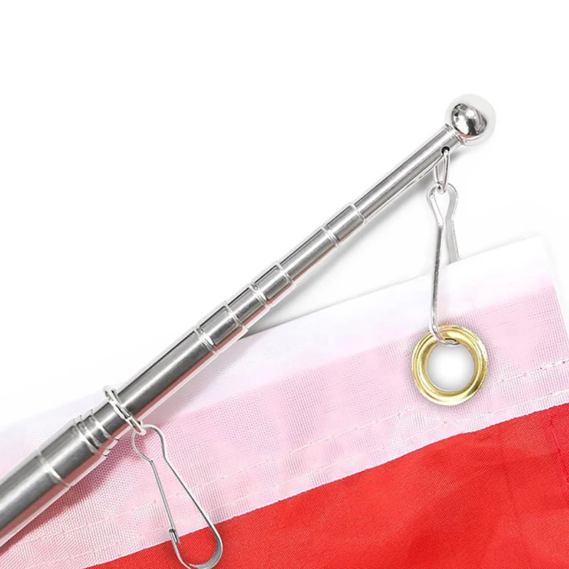 1.2 Meters Flagpole Stainless Steel Extendable Telescopic Pointer Portable Pole Flag Waving Flagpole Teaching Classroom Pointer