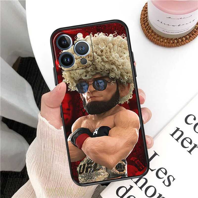 Ultra Thin Matte Soft KHabib Nurmagomedov Phone Case For iPhone 16Pro 15 14 13 12 Mini 11 16 Pro Max 7 8 Plus XR SE Cover