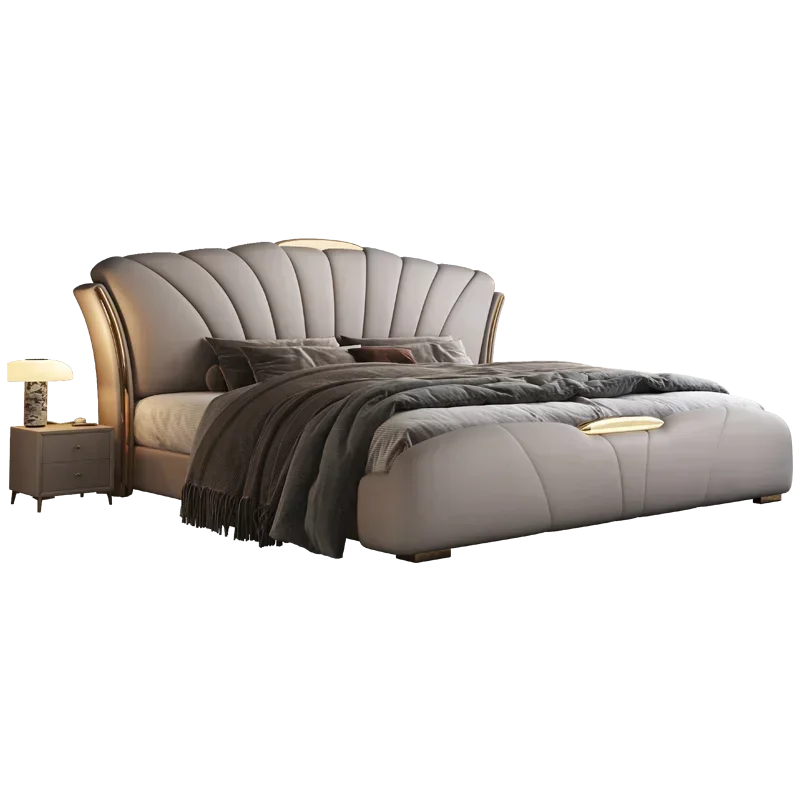 

Современная деревянная двуспальная кровать Nordic Queen