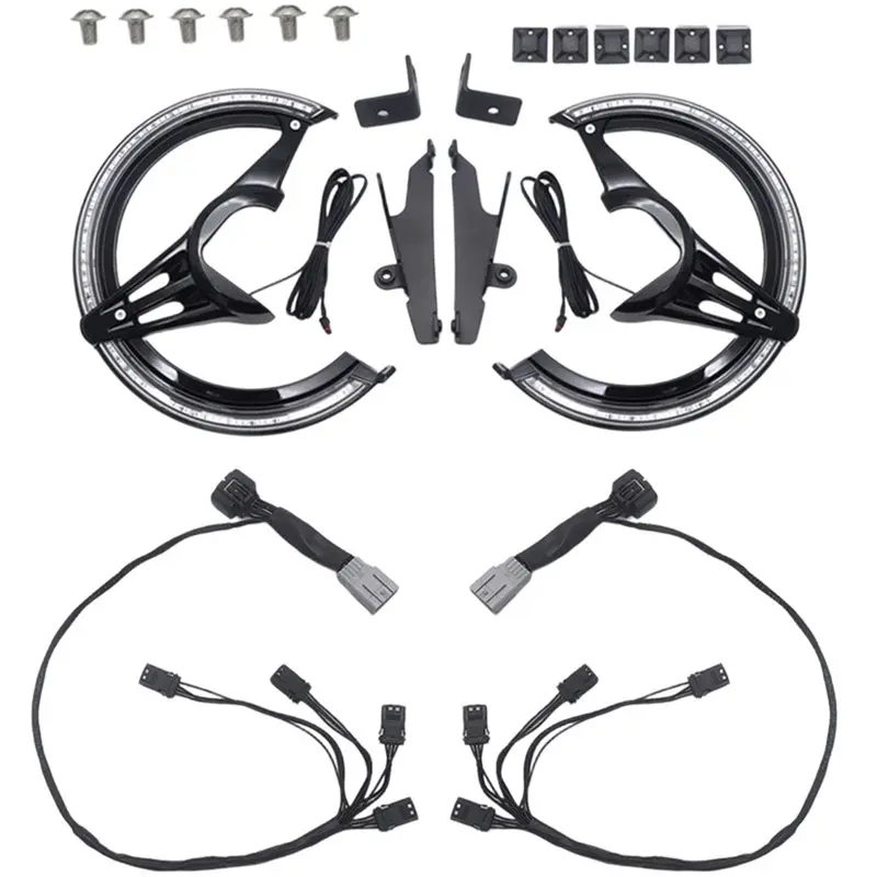 AEA6-Motorcycle Accessories Turn Light Brake Disc LED Rotors Covers Cornering Lamp For Honda Gold Wing GL1800 F6B 2018