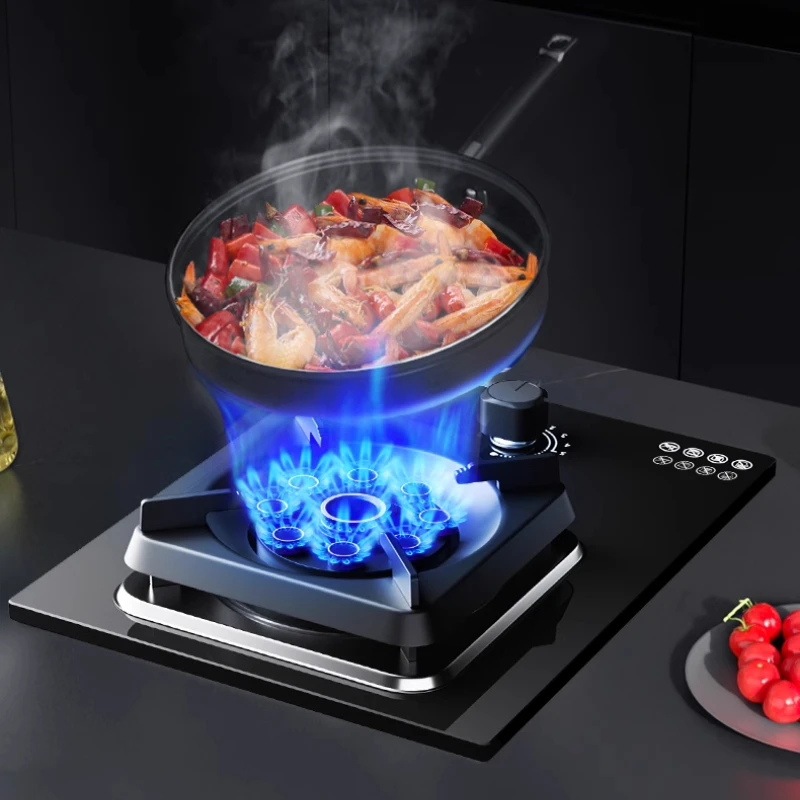 Gas stove single stove embedded desktop single stove home kitchen fierce fire nine cavity large firepower