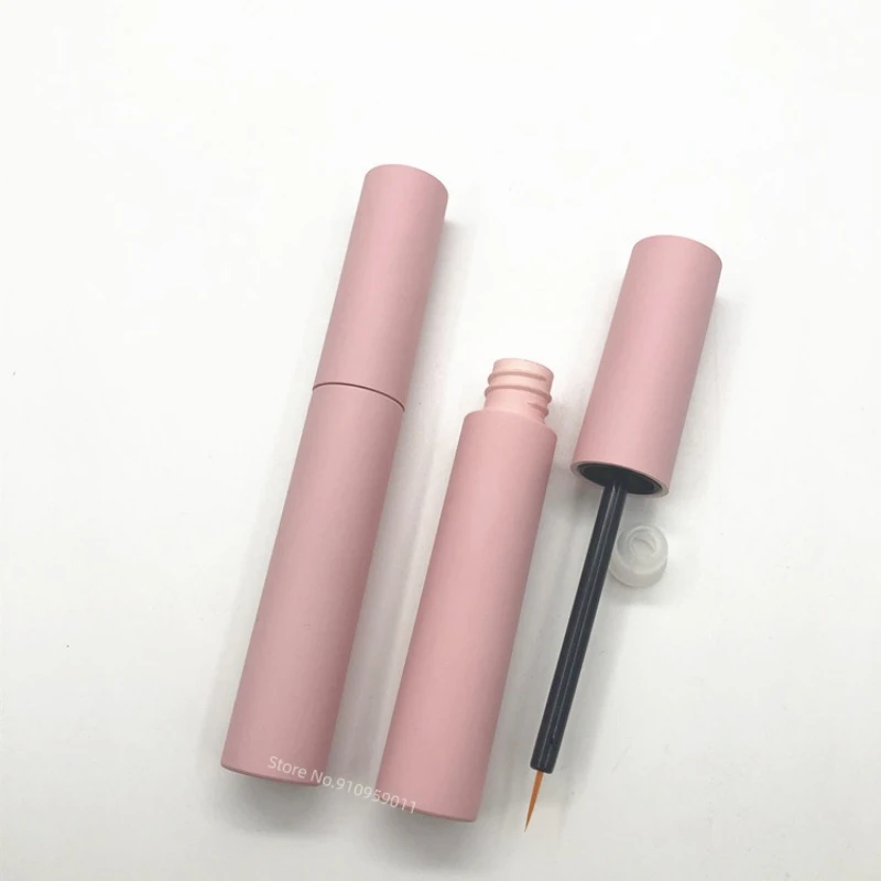 10ml Transparent Eyelash Pink Tube Liquid Bottle with Leak Proof Inner Cover Sample Cosmetic Container Tool Lipgloss Tubes