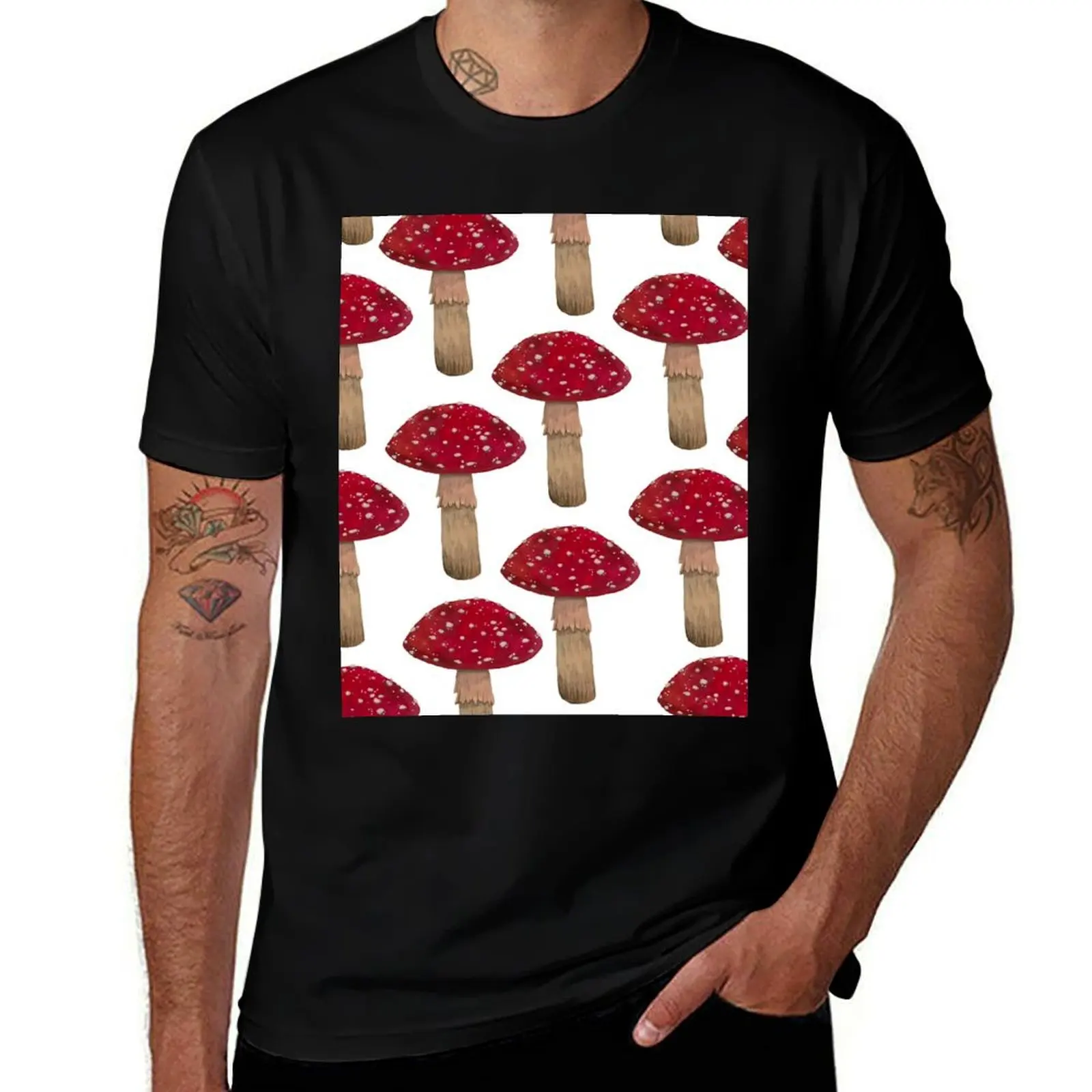 Endless Magic Mushrooms T-Shirt Sweat Absorbing Sports Tee Shirt T-Shirt