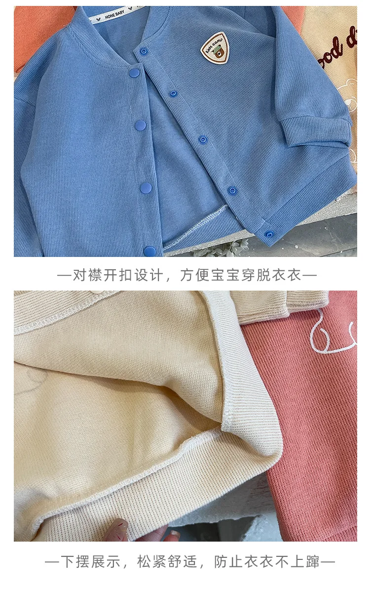 Frühling Herbst Jungen Mädchen Gestrickter Bedruckter Cardigan Baby V-Ausschnitt Langarm-Pullover Jacke Weiche Kinder-Unterwäsche Lässig für die Schule – Detail 18