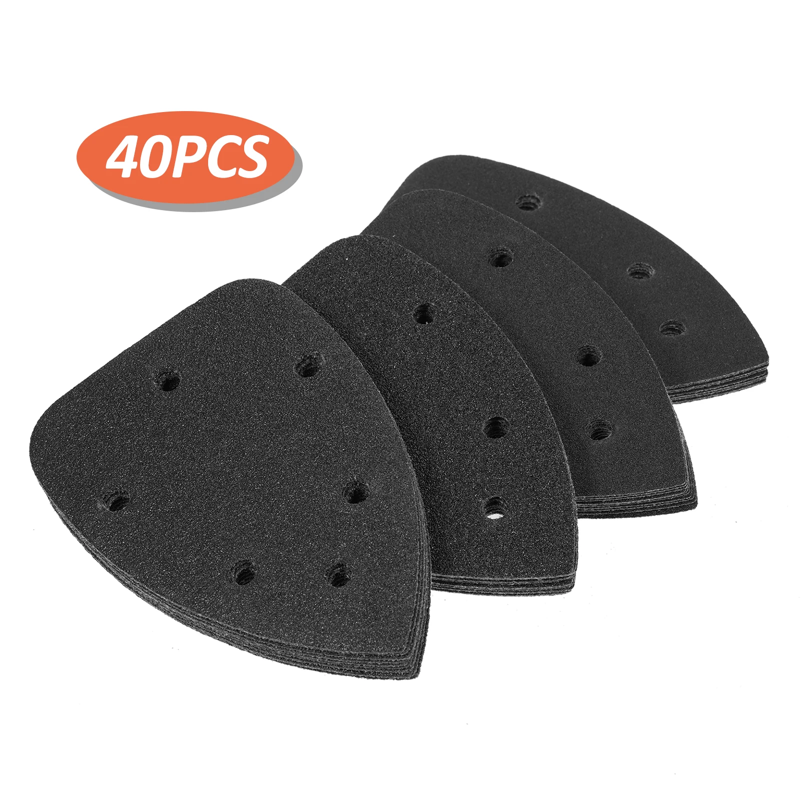 Mouse Sandpaper Set 140 * 100mm 6-Hole 40 Piece Silicon Carbide Material Black Water-Based Sandpaper