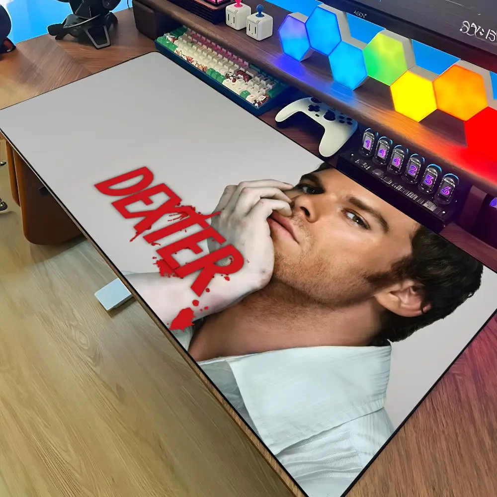 لوحة ماوس Dexter Morgan لوحة طاولة مطاطية كبيرة لعبة الكمبيوتر لوحة ماوس للكمبيوتر المحمول وسادة مكتب XXL غير قابلة للانزلاق لوحة مفاتيح الكمبيوتر ماوس حصيرة #4