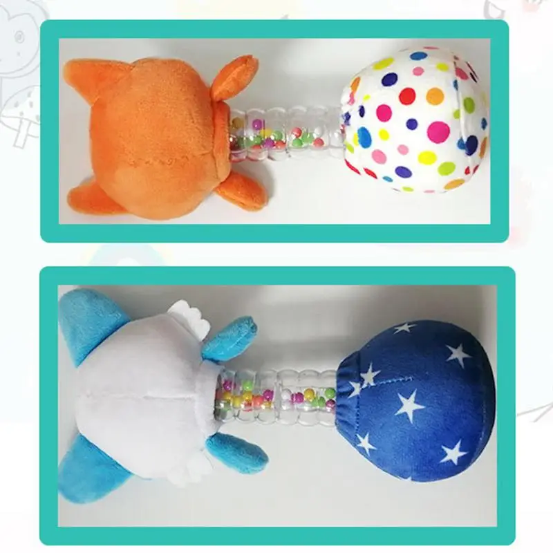 Hochet en peluche doux pour bébé, fournitures de voyage mentaires orielles, secoueur de poignée, froissé, grinçant, animal, cadeaux de vacances pour tout-petits