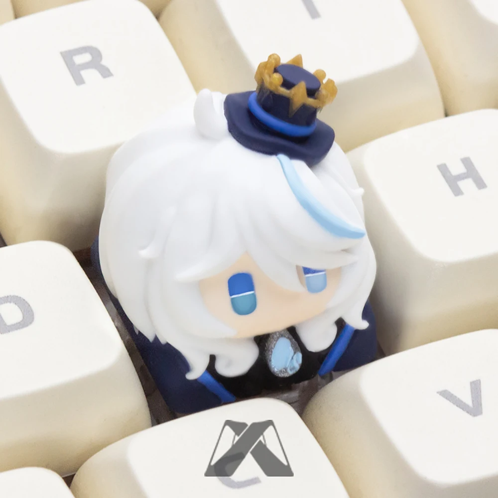 Genshin Impact Furina Keyboard Cap pulsanti per tastiera meccanica tridimensionale fai da te Kawaii Cute Anime Game Gift for Fans