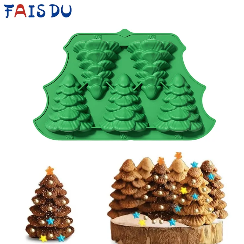 

Christmas Chocolate Mold 3D Silicone Candy Gummy Molds for DIY Gummies Jello Ice Cube Jelly Chocolate Candy Cakes Decorations