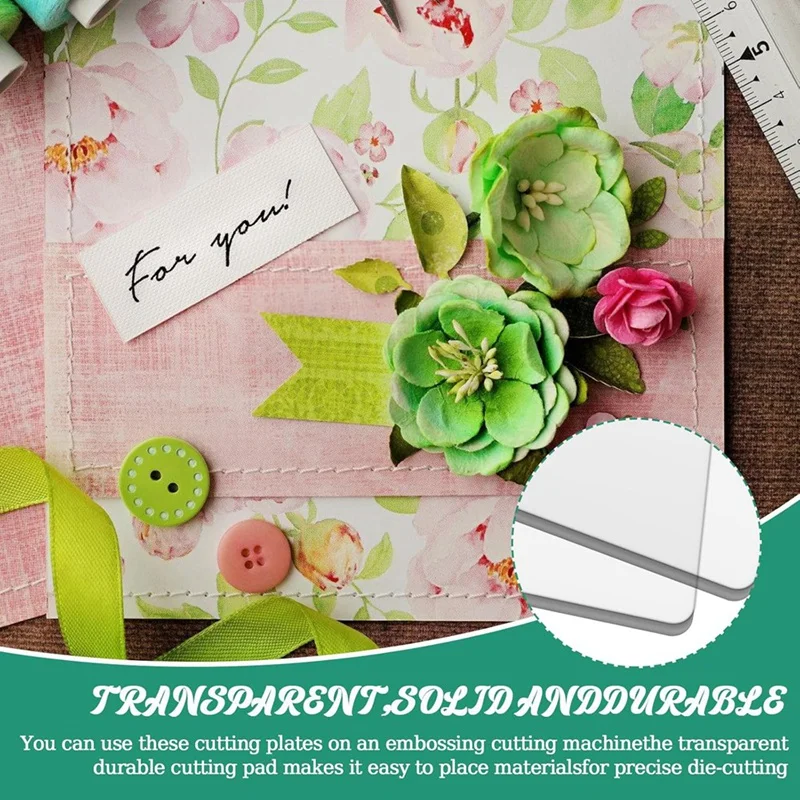 6 قطع من وسادات القطع المصنوعة من الأكريليك الشفاف مقاس 8.7 × 6.1 بوصة لوحة قطع شفافة وسادات قطع أكريليك لصناعة النقش #2