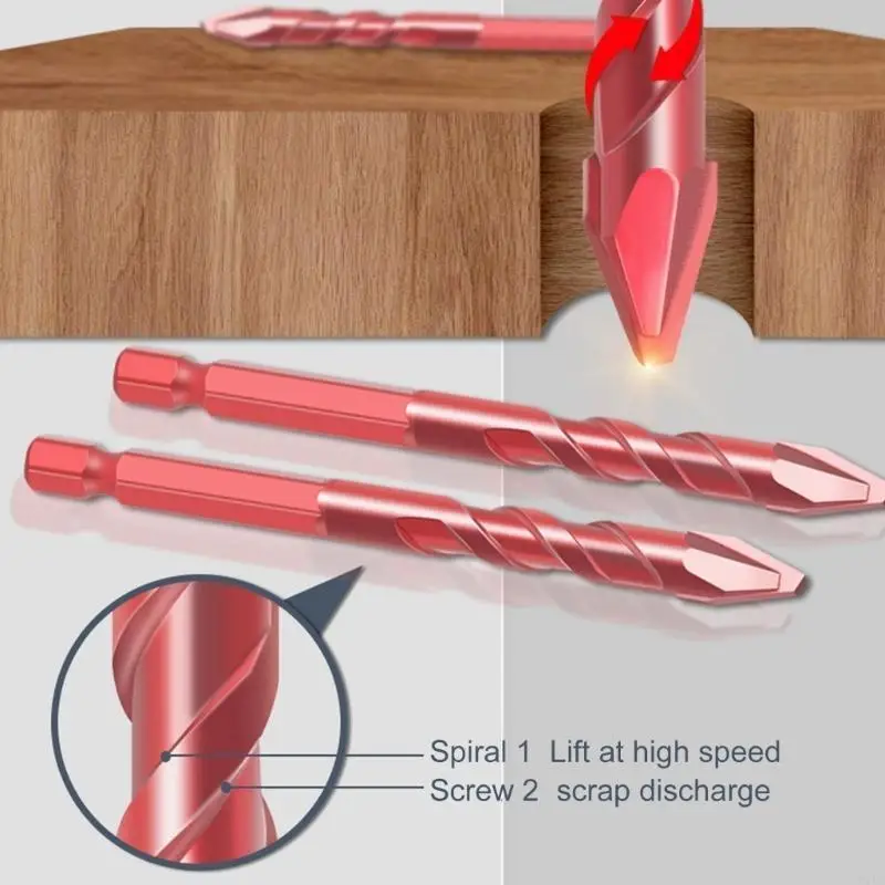 

2/3/4/5Pcs Eccentric Twist Drill Bit Skewed Head Eccentric Drill High Hardness