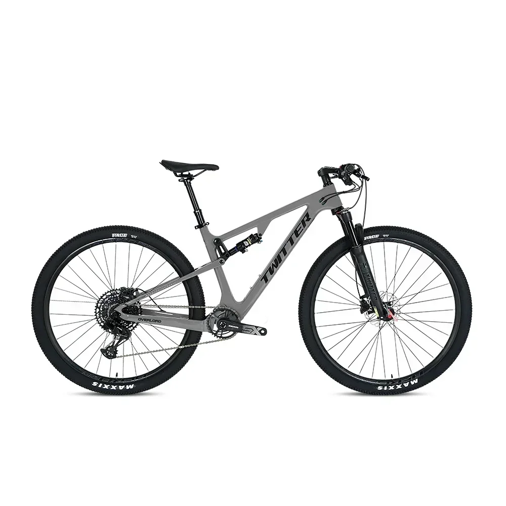 AliExpress TWITTER OVERLORD XT/M8100-12s AM-Class DH Dual Suspension Softtail Aluminum Mountain Bike Hydraulic Disc Brakes 29*21cm bicycle