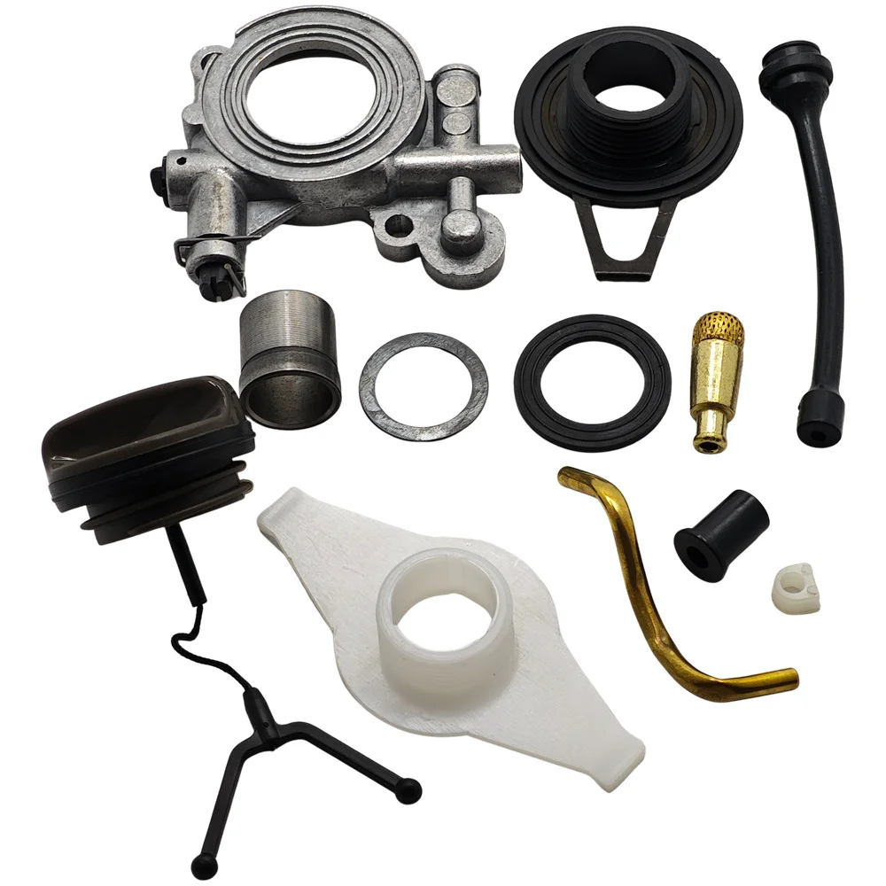 Oil Pump Oiler Complete Repair Kit For 372XP Husqvarna 365 372 371 362 Chainsaw Cap Worm Gear Sleeve Line Rubber Seal Part